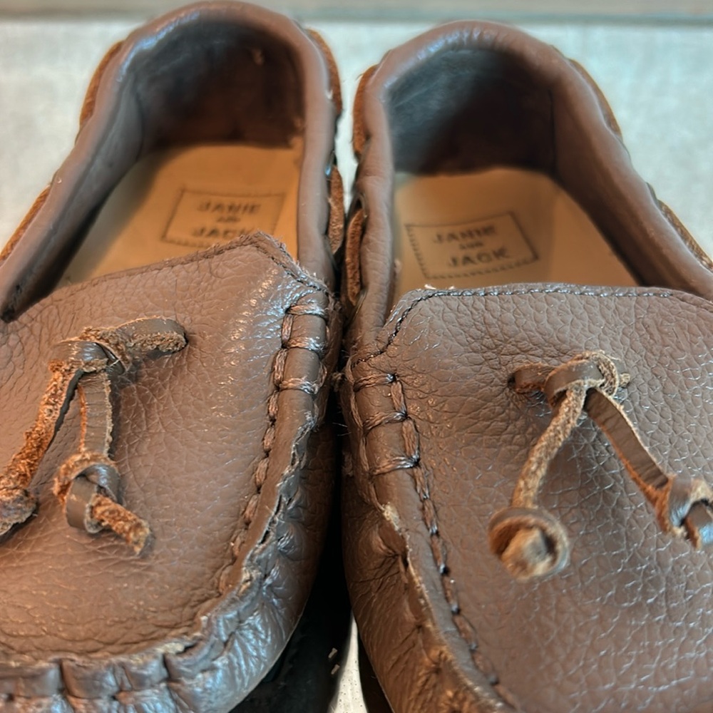 Janie and Jack-brown leather loafer - Picture 6 of 7